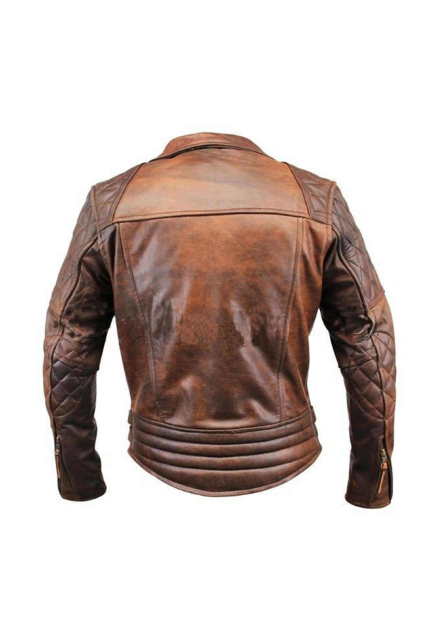 Men's Brown Motorcycle Leather Jacket | Throblife