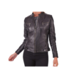 Women's Stylish Slim fit Jacket - Leather Biker Jacket Women
