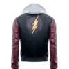 Justice League Flash Superhero Black Leather Jacket For Men