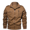 Men's Brown Cotton Bomber Jacket