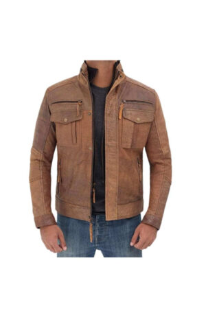 Howler Brown Biker Leather Jacket