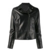 Hannah Black Leather Biker Jacket