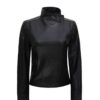 Kla Black Leather Biker Jacket