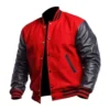 Scarlet Black Red Varsity Jacket