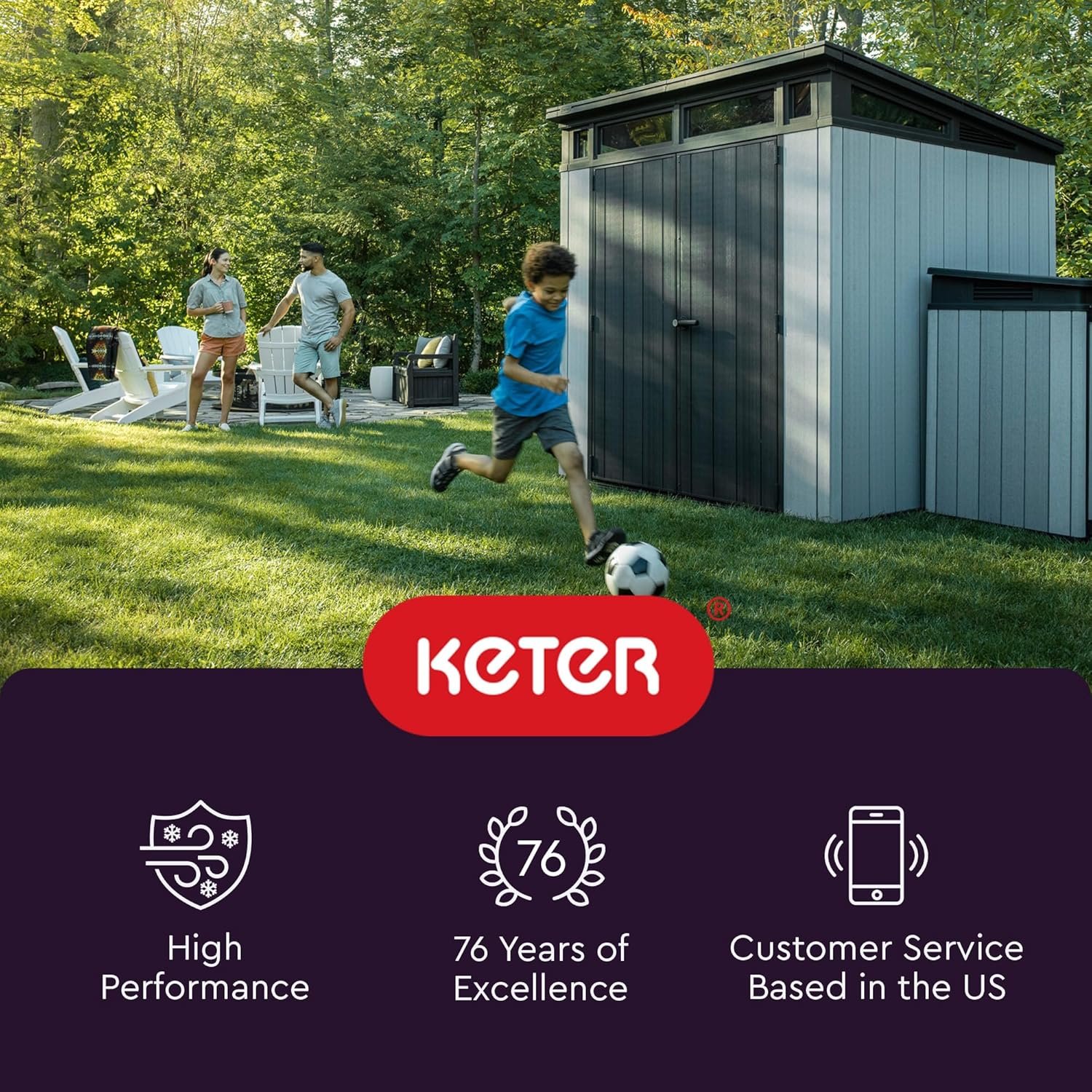 Keter Manor 4x6 Resin Outdoor Storage Shed Kit-Perfect to Store Patio Furniture, Garden Tools Bike Accessories, Beach Chairs and Lawn Mower, Grey & White - Image 11