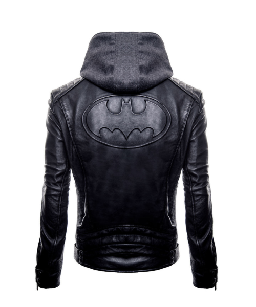 Batman black Imbosed Logo hoodie Front